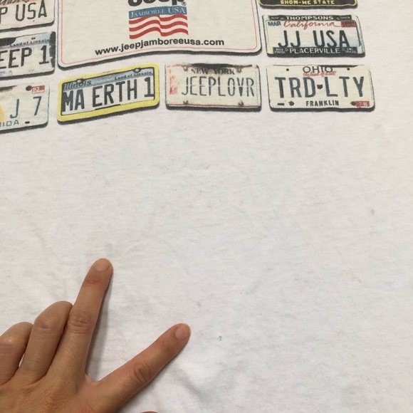 Vtg Jeep jamboree grunge Hanes '01 flaws stained - Picture 3 of 13